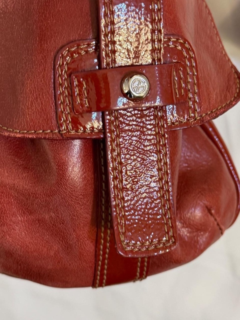 Vintage Francesco Biasia burgundy hobo shoulder bag - Picture 6 of 8